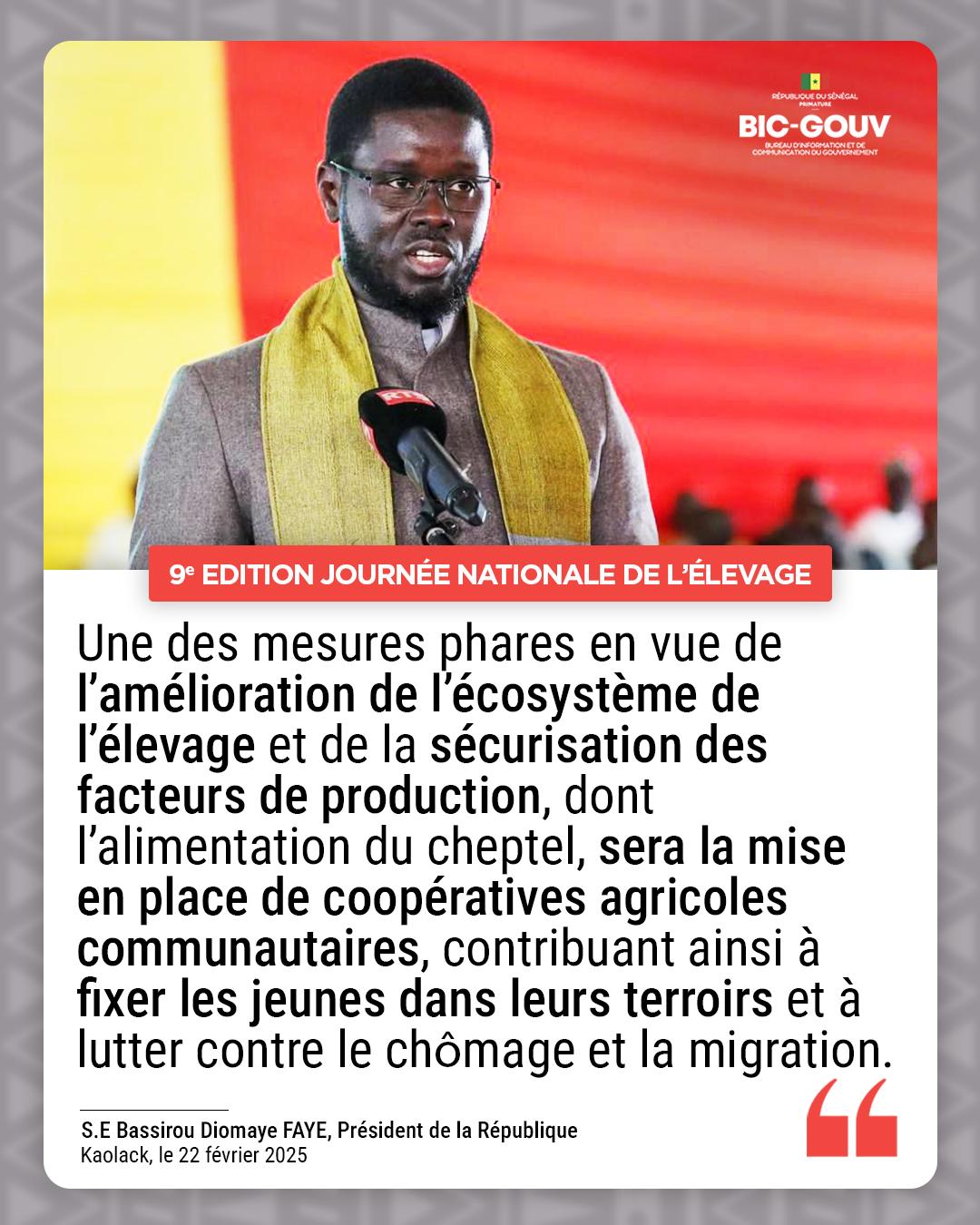 9ᵗ Édition de la Journée Nationale de l'Élevage : Un engagement fort pour la modernisation du secteur