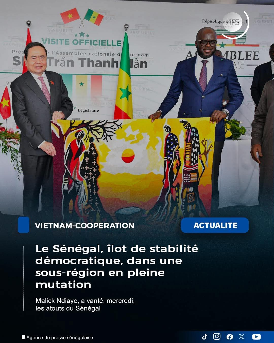El Malick Ndiaye : « Le Vietnam peut choisir le Sénégal comme porte d’entrée en Afrique »