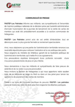COMMUNIQUÉ DE PRESSE