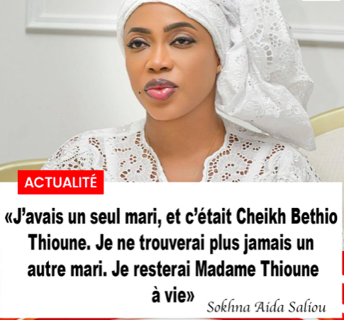Grand Magal 2026 à Médinatoul Salam : Sokhna Aïda Diallo écarte toute idée de remariage