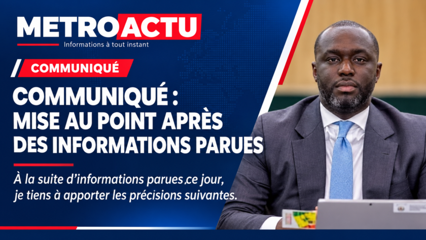 Communiqué À la suite d&rsquo;informations parues ce jour,