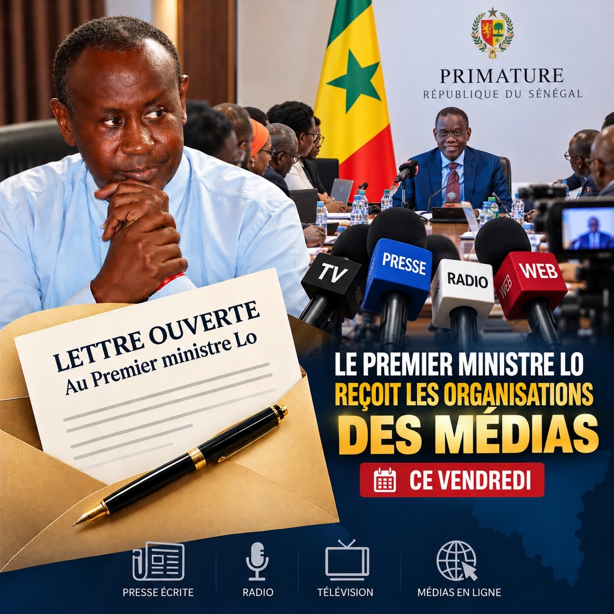 Lettre ouverte à Monsieur le Premier ministre Par Adama SOW, journaliste, communicant et citoyen