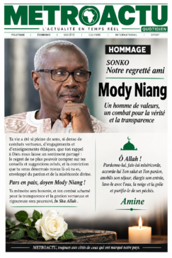 SONKO Notre regretté ami Mody Niang,